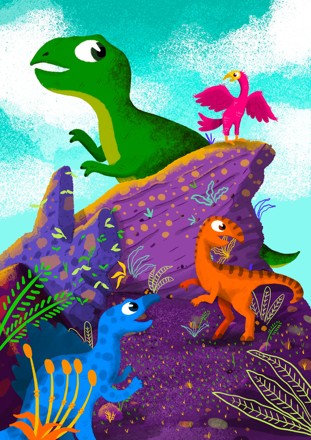 Dinosaur Party Print